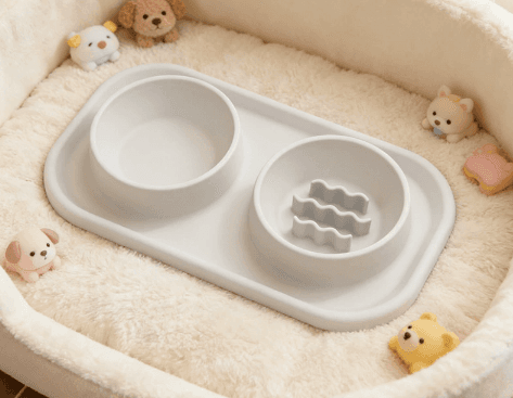2‑in‑1 Dog Water and Food Bowl for Mess-Free Feeding