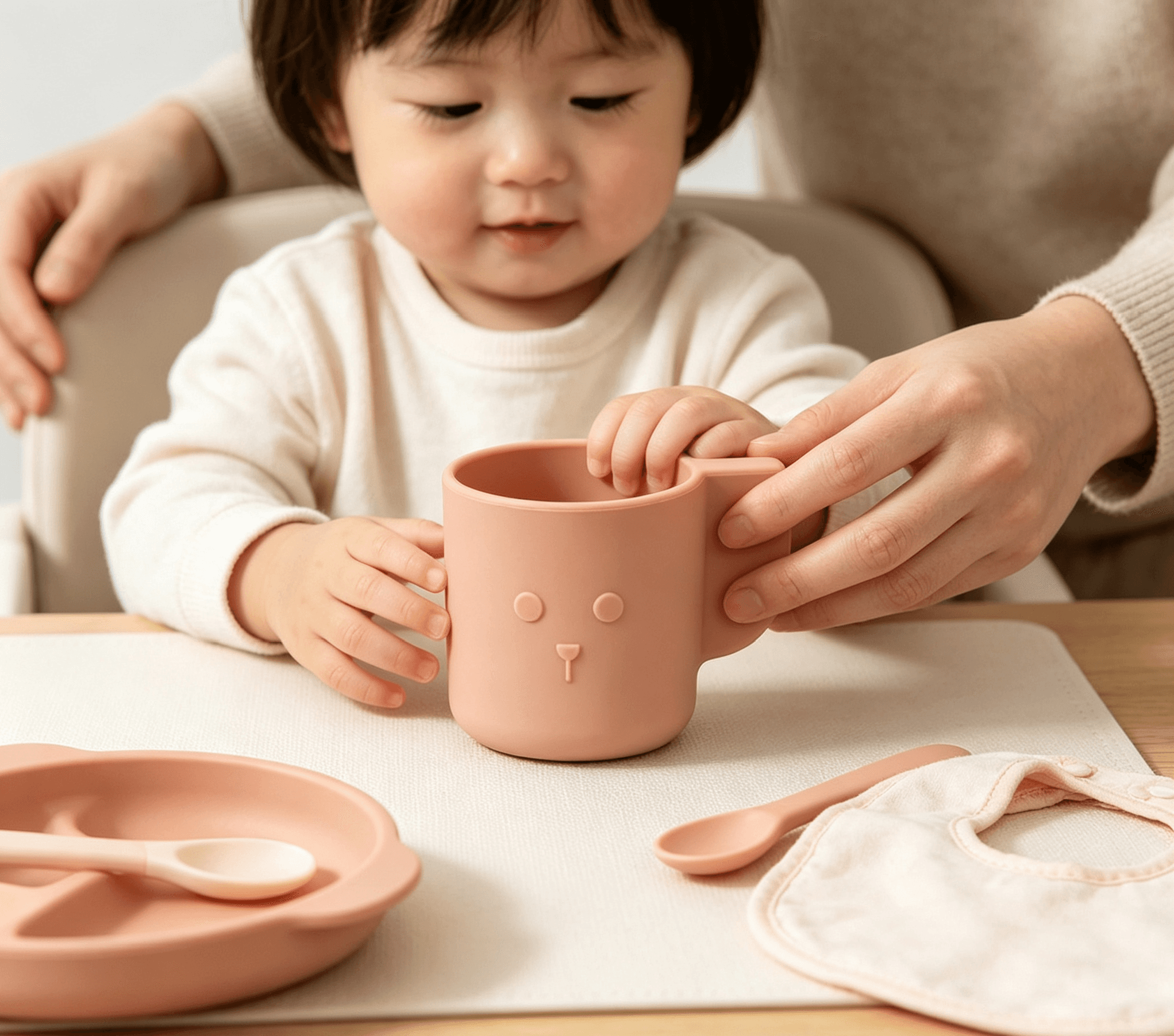 Food Grade Silicone Baby Training Cup, 70ml Infant Drinking Cup