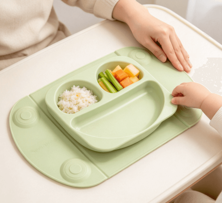 Foldable Silicone Baby Suction Plate