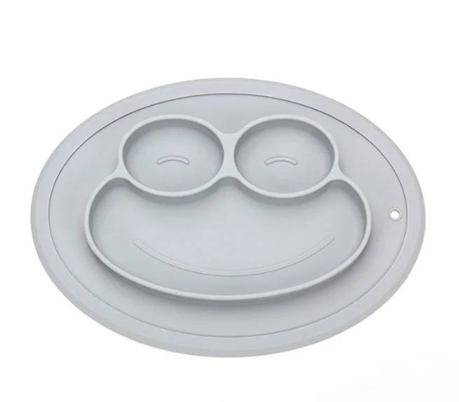 High Color Value Frog Cartoon Silicone Dinner Plate Baby Training Eating Bowl Supplementary Food Separator Suction Cup Box