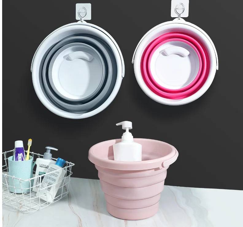 BPA-Free Multifunctional Outdoor Picnic Beach Folding Vegetable Washing Bucket Beach Toy Bucket