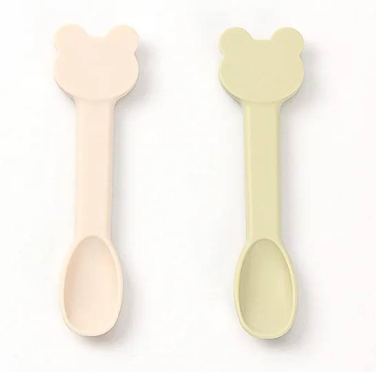 BPA-Free Food Grade Silicone Bear Spoon Soft Training Spoon for Baby to Eat Milk & Food Kids Dining Essential