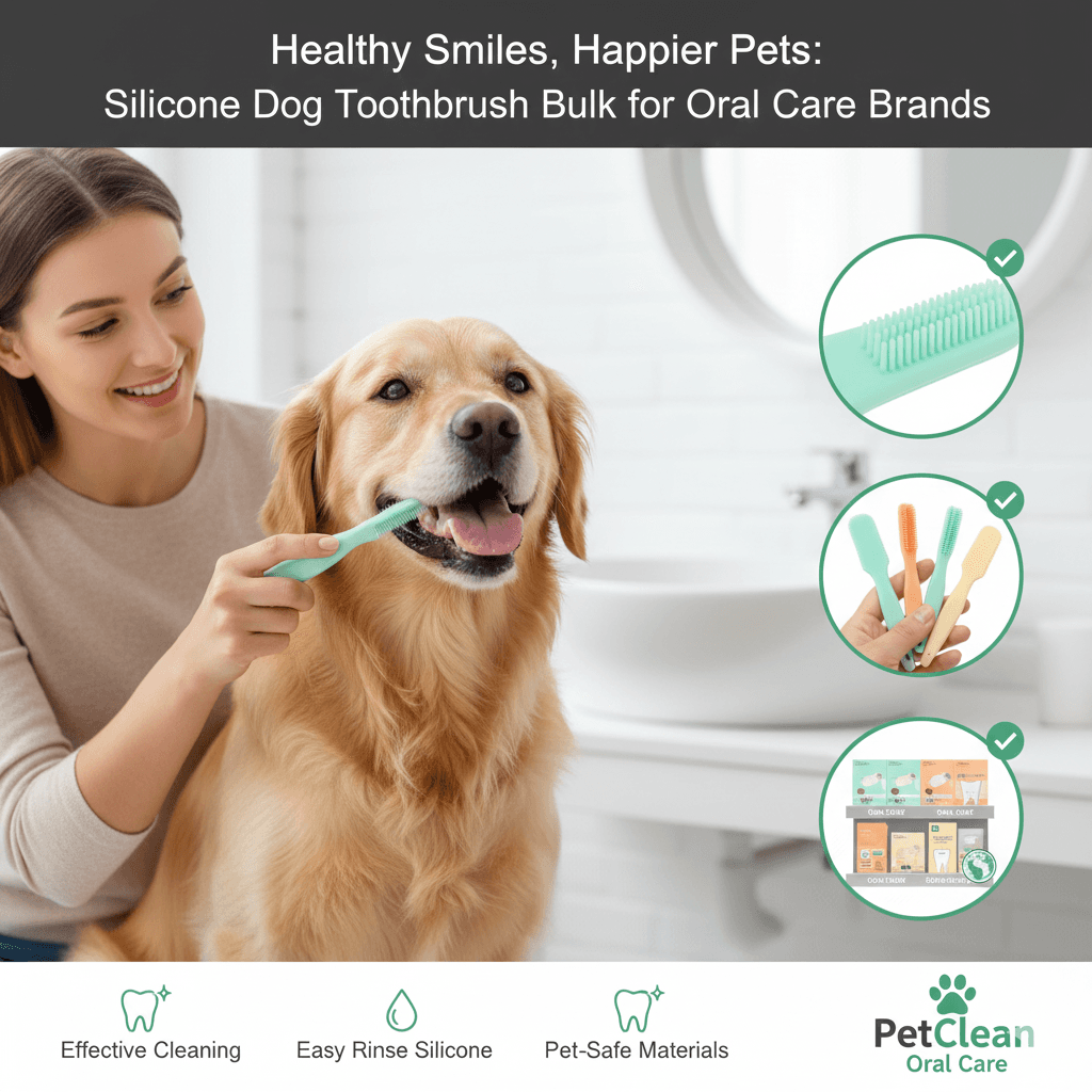 Des sourires sains, des animaux plus heureux : Brosses à dents en silicone pour chiens en gros pour les marques de soins bucco-dentaires